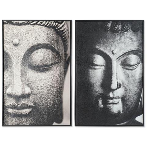 Quadro Dkd Home Decor 62,5 X 4,5 X 93 Cm Buddha Orientale (2 Unità) - Foto 1