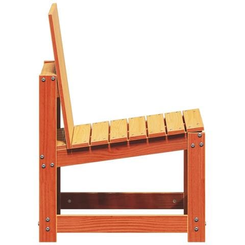 Set Salotto da Giardino 3 pz Marrone Cera Legno Massello Pino - Foto 10