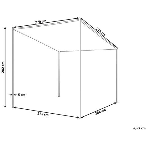 Gazebo Vimino Metallo 282 Cm 294 Cm Beige - Foto 2