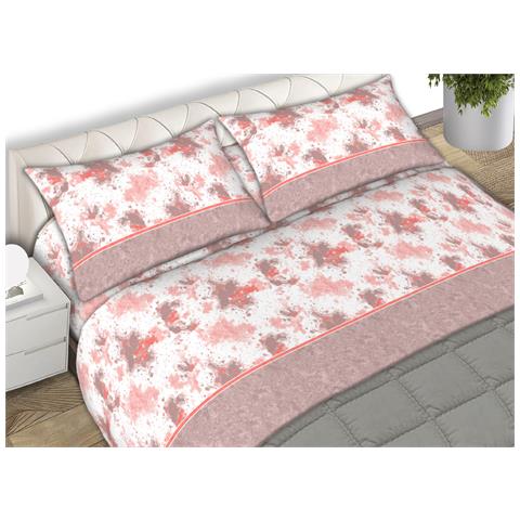 Completo Lenzuola Matrimoniali Rosa Con Disegno Matite E Matitoni - 100% Cotone Made In Italy - 3