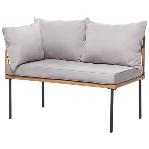 Lecce Conjunto De Muebles De Jardín Esquinero De 3 Plazas Efecto Ratán - Foto 2