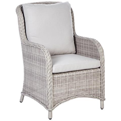 Set Di 2 Sedie Da Giardino Rattan Sintetico Beige Cascais - Foto 2