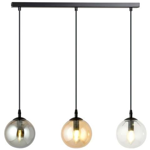 Lampada A Sospensione Cosmo - Nero - Acciaio Verniciato A Polvere, Vetro - 40x100x40 Cm - Foto 2
