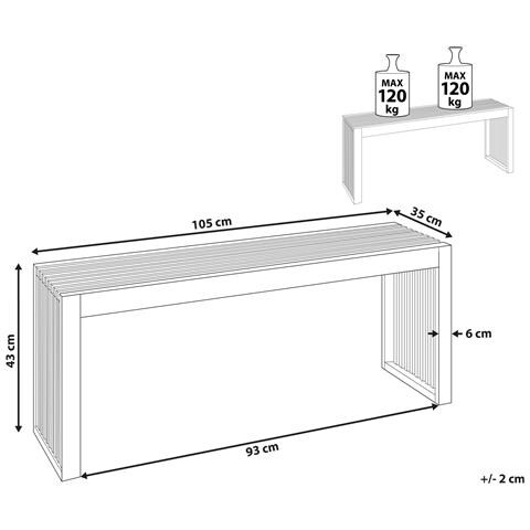 Panchina Da Giardino Bellano 105 Cm Legno D'acacia Legno Chiaro - Foto 6