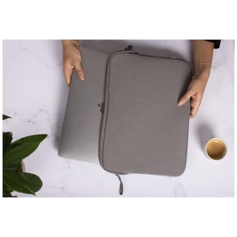 Custodia Per Macbook Pro / Air 13'' In Memory Foam Modello Basics Life, Grigio - Foto 5