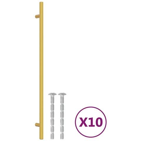 Maniglie per Mobili 10 pz Oro 320 mm in Acciaio Inox - Foto 2