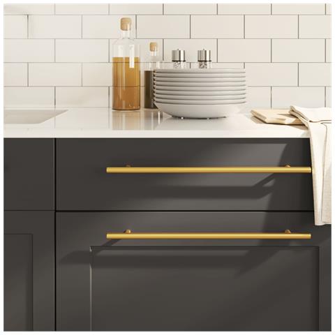 Maniglie per Mobili 10 pz Oro 320 mm in Acciaio Inox - Foto 1