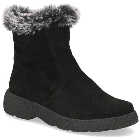 Black Casual Closed Booties Stivaletti Pelle Scarpe Donna Nero Eu 38, 9-25450-43-019 - Foto 1