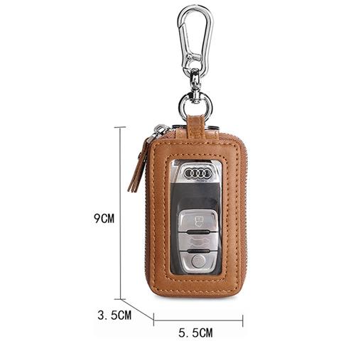 Portachiavi In Vera Pelle, Blocco Rfid, Porta Chiavi Per Auto Con Portachiavi Multifunzione Coffee - Foto 6