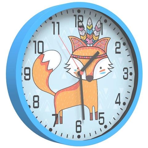 Orologio Da Parete Blu 25,5 Cm Polistirene E Vetro - Foto 3