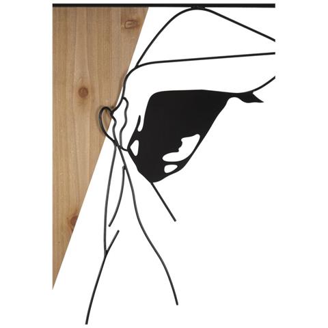 Decorazione In Metallo E Legno Corpi 9 - Marrone - Metallo - 50x2x90 Cm - Foto 2