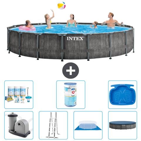 Piscina Fuori Terra - In Giro - 549x122 Cm - Grigio - Include Accessori Coordinati A2668 - Foto 1