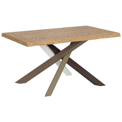 Tavolo Fisso 90x140 Cm Versalux Scortecciato Rovere Gambe 4/c - Foto 1