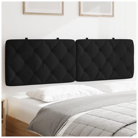 Lusso Casadino -  Cuscino Testiera Nero 160 Cm In Velluto - Foto 8