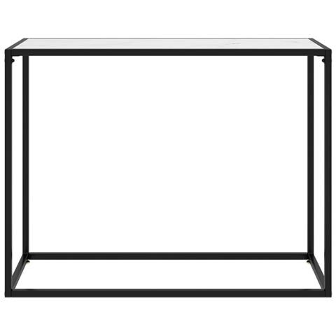 Lusso Casadino -  Tavolo Consolle Bianco 100x35x75 Cm In Vetro Temperato - Foto 1