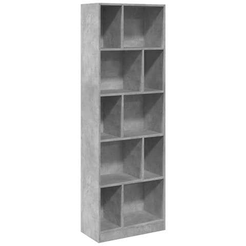 Lusso Casadino -  Libreria Grigio Cemento 57x28,5x174 Cm In Legno Multistrato - Foto 1