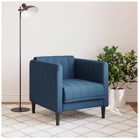 Lusso Casadino -  Poltrona Blu In Tessuto - Foto 2