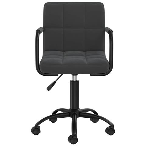 Sedia Girevole Da Ufficio Nera In Velluto - Foto 1