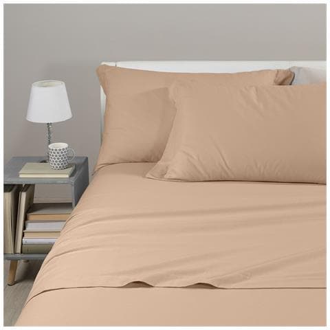 Completo Lenzuola In Flanella Colore Marrone Misura Singolo - Foto 1