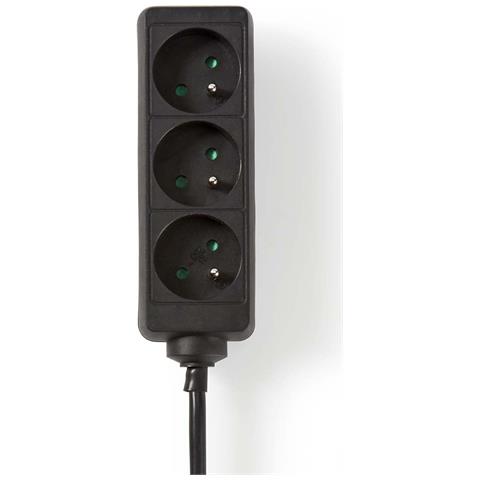 Cavo Di Prolunga 3 Vie 3680w 16a Pin Di Terra 5m Tipo E Francia, Nero - Foto 1