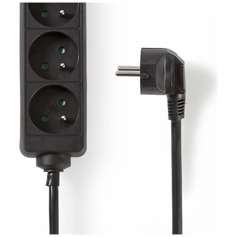 Cavo Di Prolunga 3 Vie 3680w 16a Pin Di Terra 5m Tipo E Francia, Nero - Foto 3
