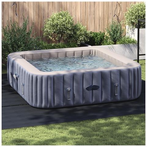 Copertura Piscina Quadrata Nera Plastica 396 x 396 cm Durevole - Foto 2