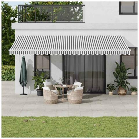 Tenda Retrattile Automatica LED Antracite e Bianco 600x300 cm - Foto 2