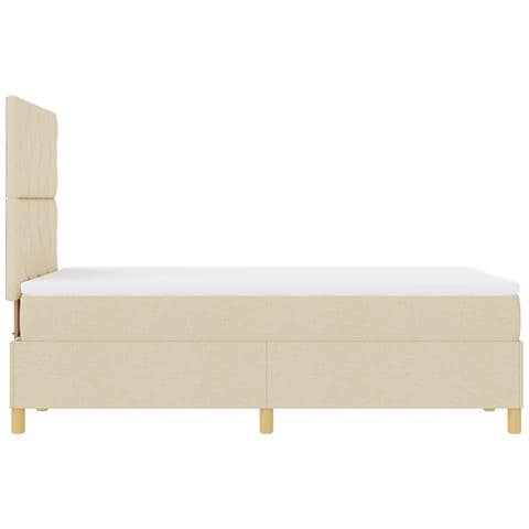 Letto a contenitore con materasso crema 120x200 cm tessuto - Foto 9