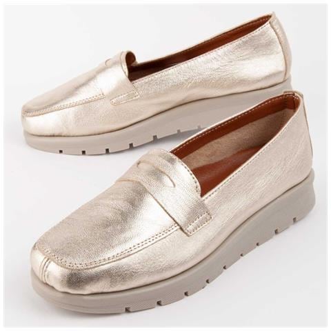 Purapier Moccasin Meilis Gold Oro Pelle Naturale - Foto 1