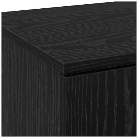 Mobile contenitore in rovere nero 80x35x180 cm Legno ingegnerizzato - Foto 9
