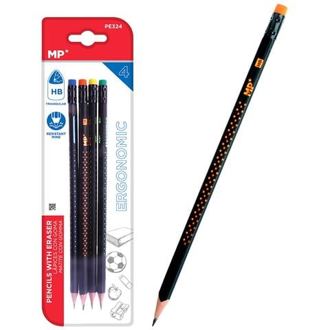 Set 4 Pezzi Hb Matite Ergonomiche Alta Qualità Con Gomma - Foto 1