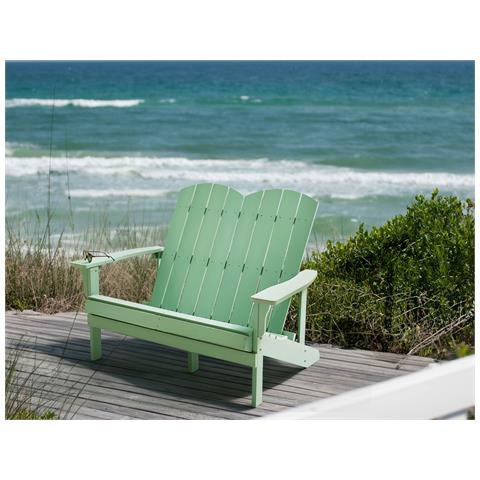 Panchina Da Giardino Adirondack 125 Cm Verde Chiaro - Foto 1