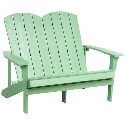 Panchina Da Giardino Adirondack 125 Cm Verde Chiaro - Foto 2