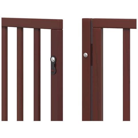 Cancello Cani Porta Pieghevole Marrone 9 Pannelli 450cm Pioppo - Foto 9