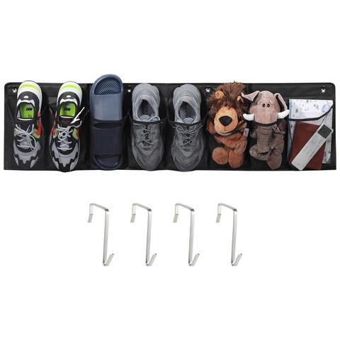Organizzatore Sospeso A 8 Tasche Per Camper - Borsa Da Comodino In Tessuto Non Tessuto Black - Foto 1