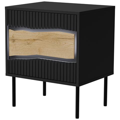 INSERTO 400241 comodino 0 cassetto /cassetti Nero, Quercia - Foto 1