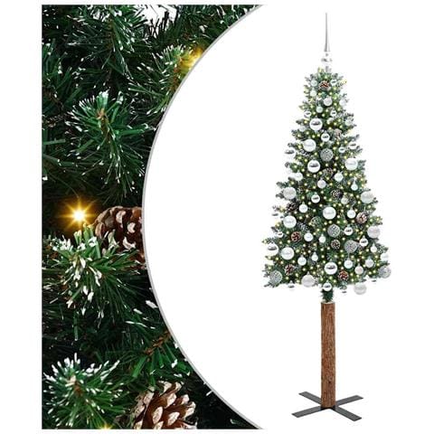 Albero di Natale snodato con 300 LED con supporto Verde 180 cm - Foto 1
