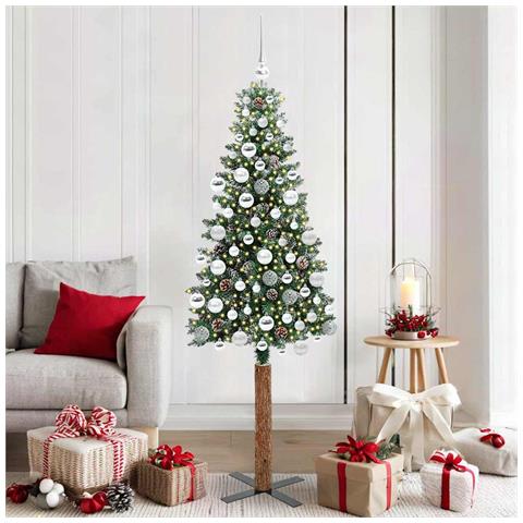 Albero di Natale snodato con 300 LED con supporto Verde 180 cm - Foto 2
