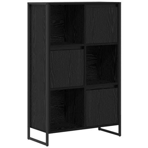 Armadio per Libri Rovere Nero 68 x 30 x 108.5 cm - Foto 1