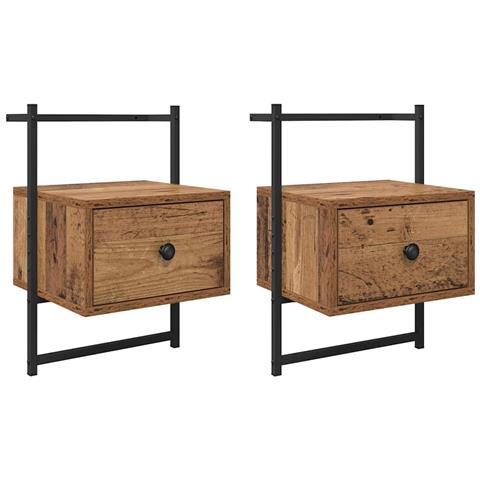 Armadio da Notte 2 pcs Legno vecchio 35 x 30 x 51 cm - Foto 1