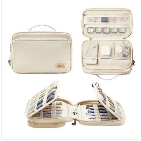 Custodia Portatile Per Cinturini E Cavi Apple Watch - Borsa Da Viaggio Grande Capacità Beige - Foto 1