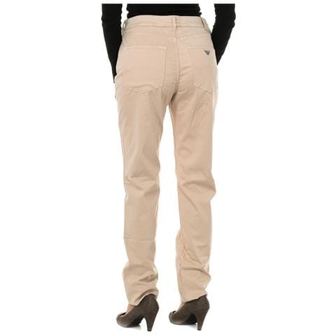 Pantaloni Lunghi Donna In Tessuto Stretch Vestibilità Regolare 6y5j18-5n0rz - Foto 2