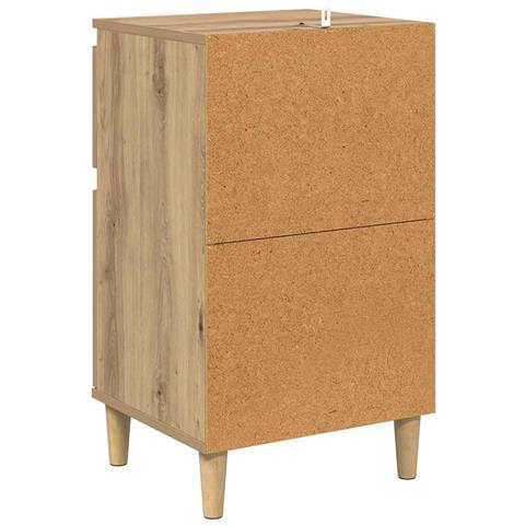 Armadio da Notte 2 pcs Rovere artigianale 40 x 35 x 70 cm - Foto 9