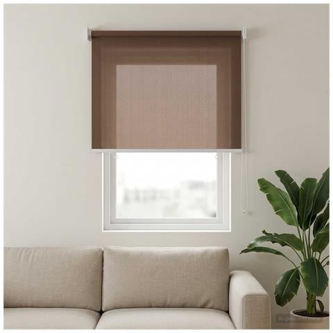 Tenda a Rullo Esterno Blocco UV 90% Tortora 100 x 140 cm HDPE - Foto 2