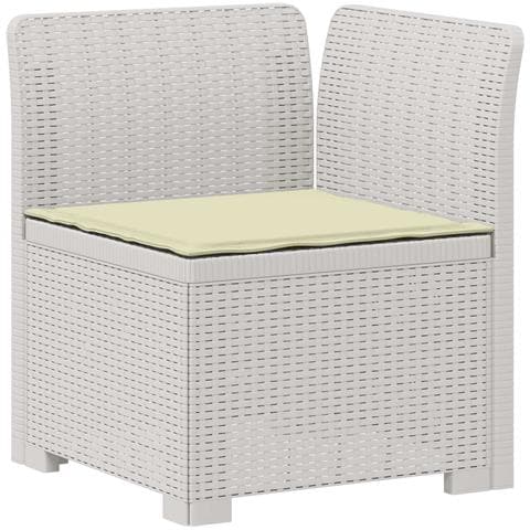 Divano da Giardino a 1 Posto con Cuscino Aspetto Rattan PP - Foto 1