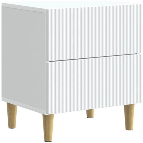 Armadio da Notte Bianco 43 x 34,5 x 48 cm Legno ingegnerizzato - Foto 1