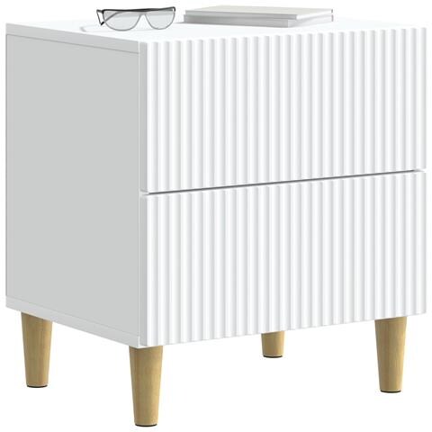 Armadio da Notte Bianco 43 x 34,5 x 48 cm Legno ingegnerizzato - Foto 2