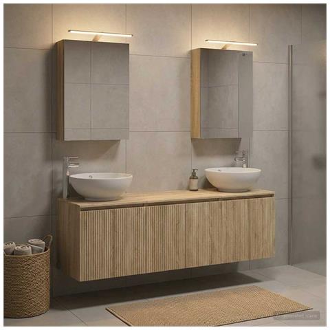 Set di Armadi da Bagno 5 pcs Rovere Sonoma Legno ingegnerizzato - Foto 2