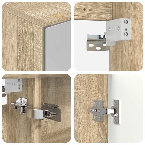 Set di Armadi da Bagno 5 pcs Rovere Sonoma Legno ingegnerizzato - Foto 9