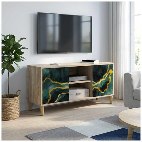 Mobile TV WIJHE 102 x 33 x 50 cm Sonoma Legno ingegnerizzato - Foto 2